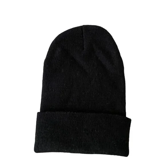 Carhartt Cuffed Black Slouchy Rib Knit A18 Utility Gorpcore Iconic Beanie Hat - Picture 4 of 8